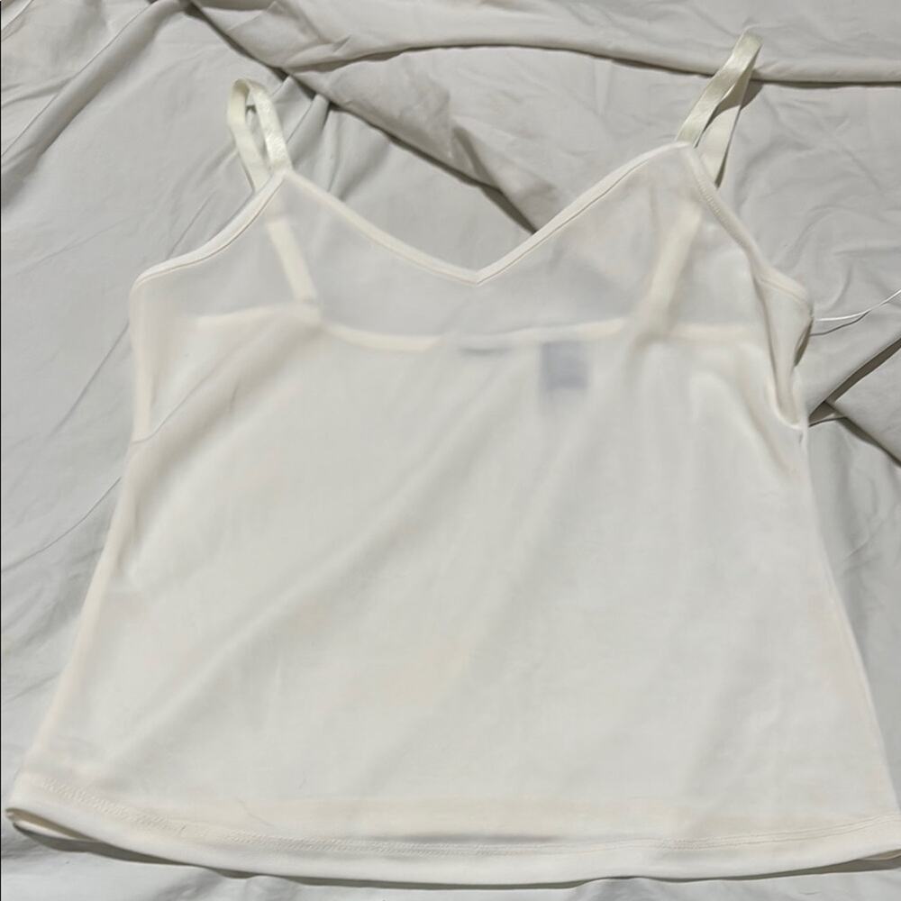 Be size M Elegant White Women's cami adjustable straps nwt polyester spandex